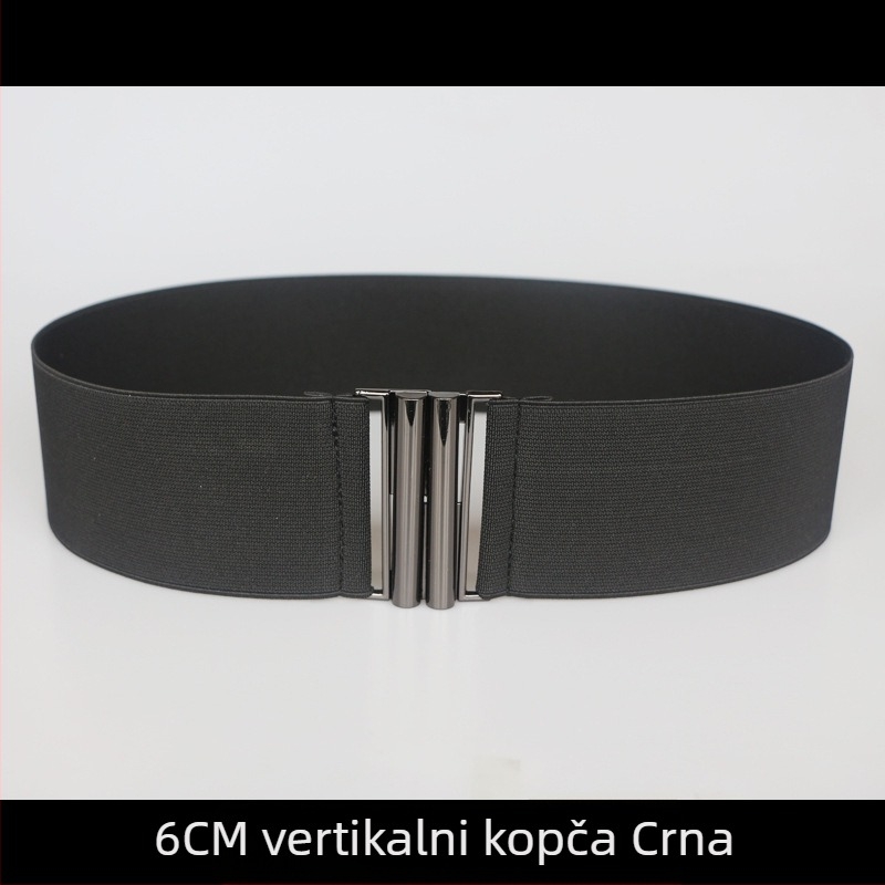 Elastični kaiš za struk za haljine, prugasti uzorak, s jednim krugom, meka površina