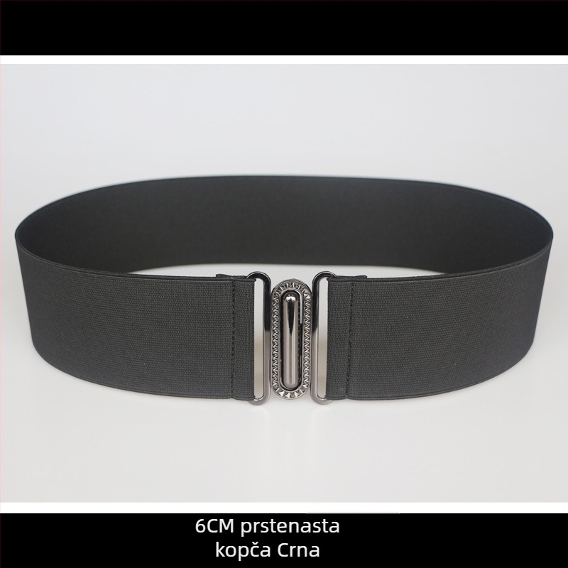 Elastični kaiš za struk za haljine, prugasti uzorak, s jednim krugom, meka površina