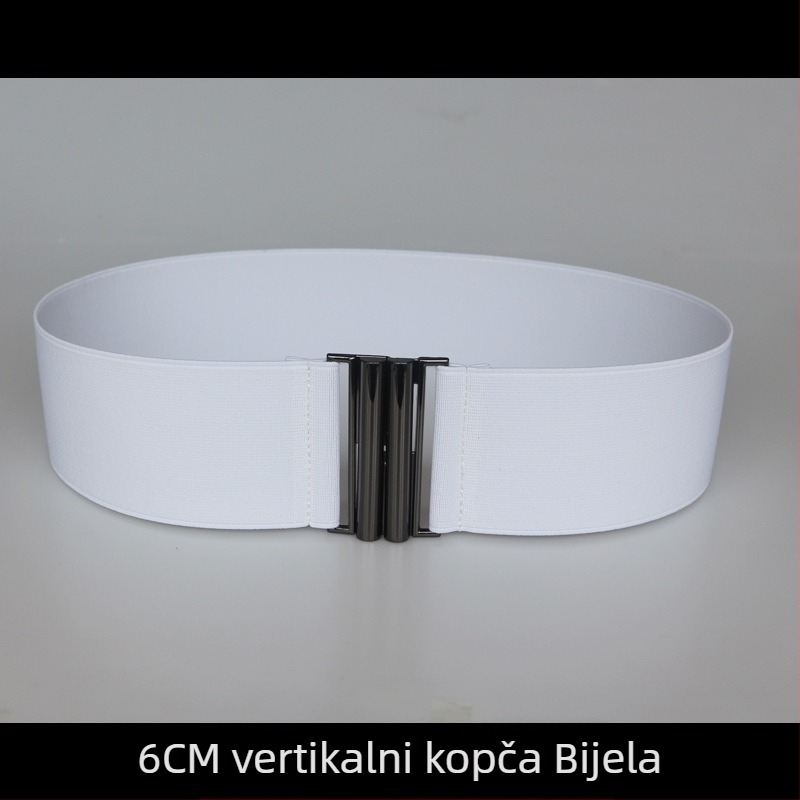 Elastični kaiš za struk za haljine, prugasti uzorak, s jednim krugom, meka površina