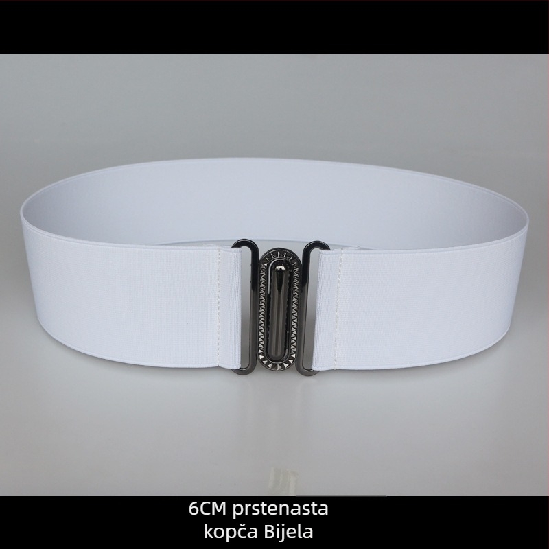 Elastični kaiš za struk za haljine, prugasti uzorak, s jednim krugom, meka površina