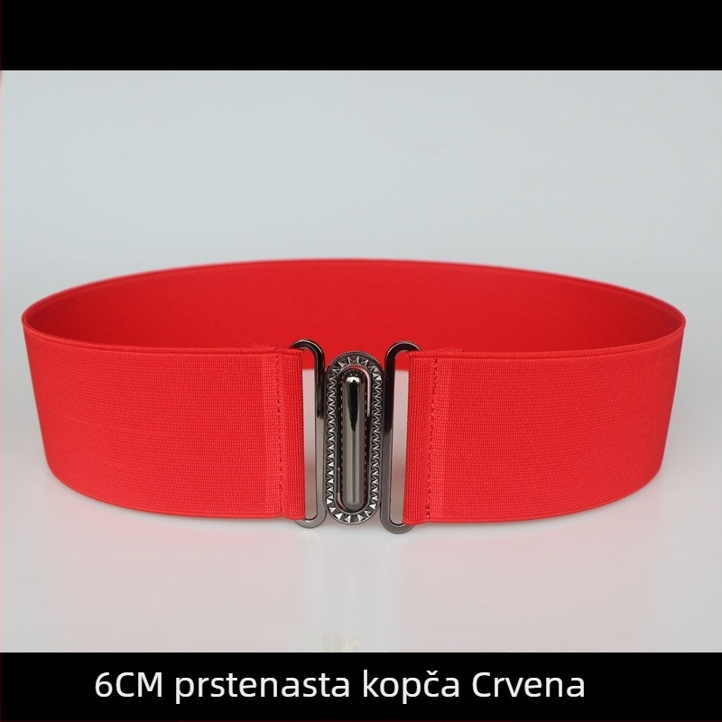 Elastični kaiš za struk za haljine, prugasti uzorak, s jednim krugom, meka površina