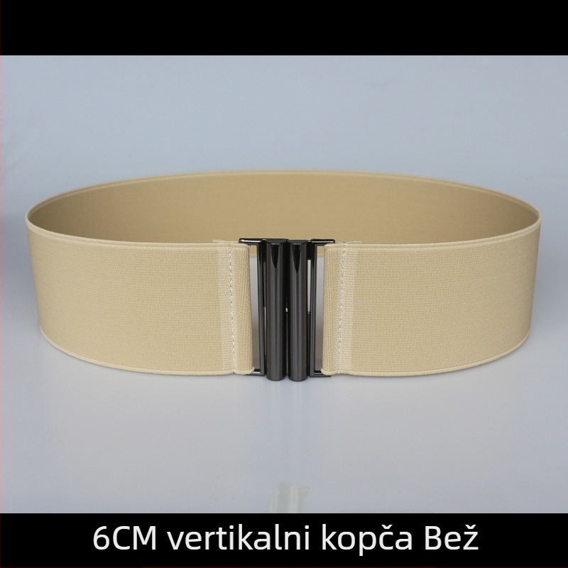 Elastični kaiš za struk za haljine, prugasti uzorak, s jednim krugom, meka površina