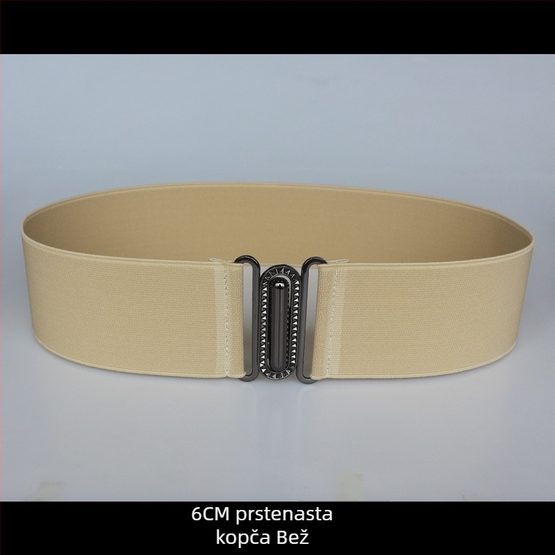 Elastični kaiš za struk za haljine, prugasti uzorak, s jednim krugom, meka površina