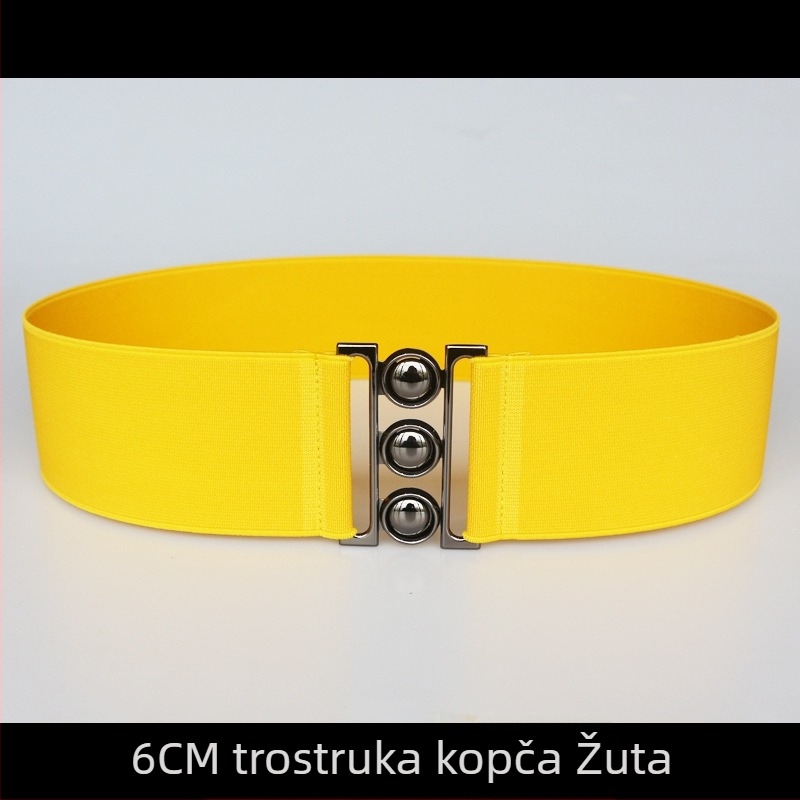 Elastični kaiš za struk za haljine, prugasti uzorak, s jednim krugom, meka površina