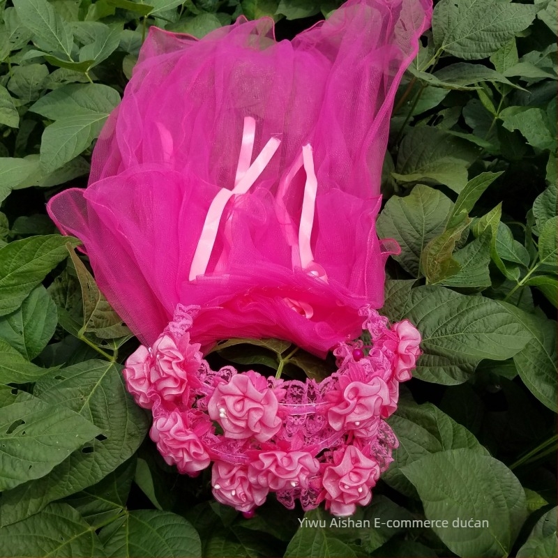 Dječja kruna s veliom za glavu, mrežasti materijal, crtani stil, unisex, dvostruki sloj, mogućnost prilagodbe