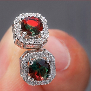 Bakreni naušnice, elektroplatirane, korejskog stila, svježe i slatko