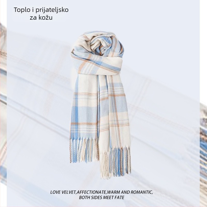 Ženski zimski šal — warp-knitted, održava toplinu, zima, glavni materijal >96%, Podrijetlo: Hangzhou, moderni gradski stil