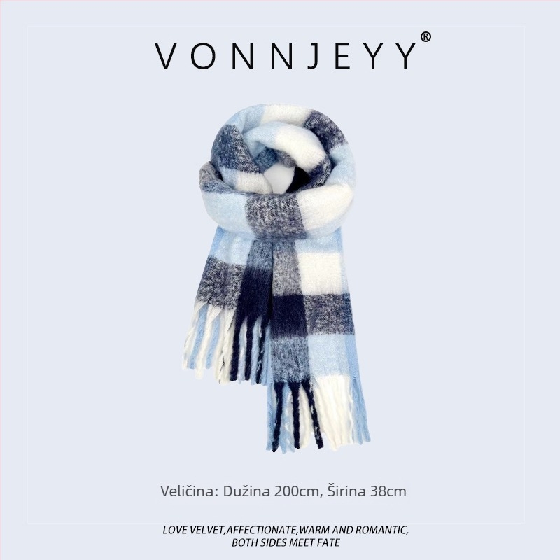 Ženski zimski šal — warp-knitted, održava toplinu, zima, glavni materijal >96%, Podrijetlo: Hangzhou, moderni gradski stil