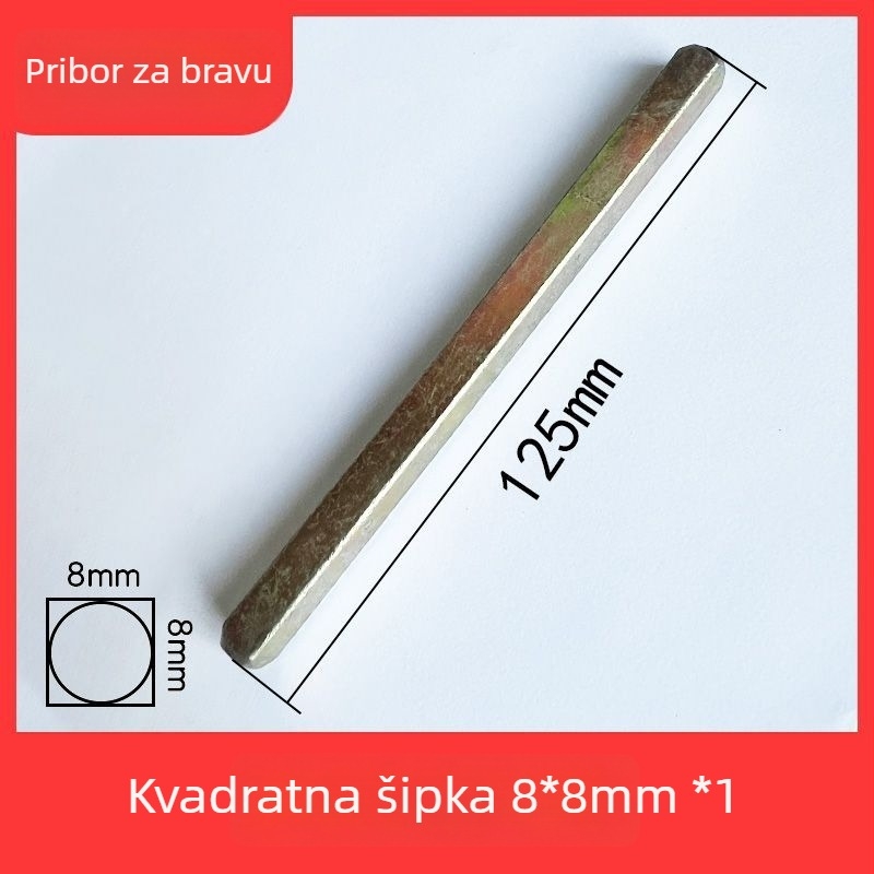 Zaključna šipka, kvadratna šipka, cinkova zlitina, moderni minimalistički stil, za različite brave vrata