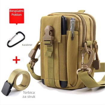 Muška taktička pojasna torba za telefon, višefunkcionalna vanjska torba, Oxford platno, za biciklizam