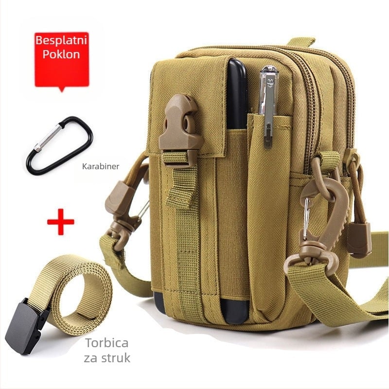 Muška taktička pojasna torba za telefon, višefunkcionalna vanjska torba, Oxford platno, za biciklizam
