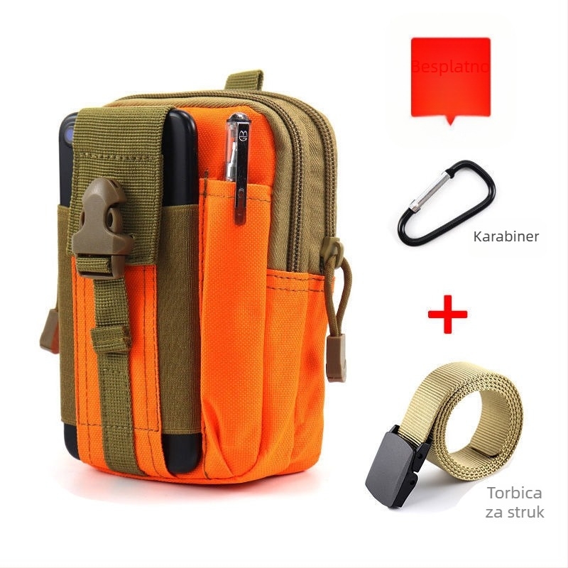 Muška taktička pojasna torba za telefon, višefunkcionalna vanjska torba, Oxford platno, za biciklizam
