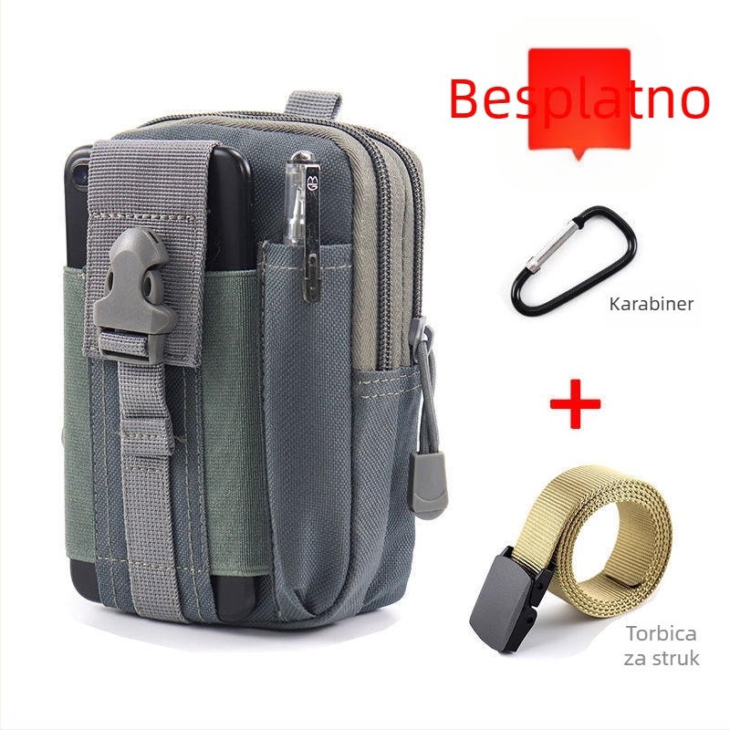 Muška taktička pojasna torba za telefon, višefunkcionalna vanjska torba, Oxford platno, za biciklizam