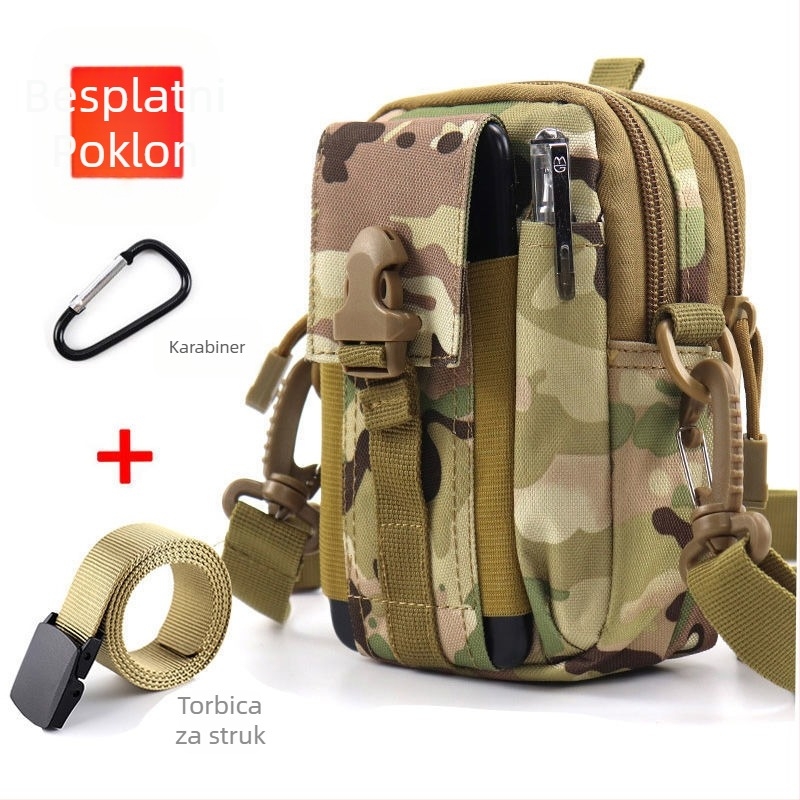 Muška taktička pojasna torba za telefon, višefunkcionalna vanjska torba, Oxford platno, za biciklizam