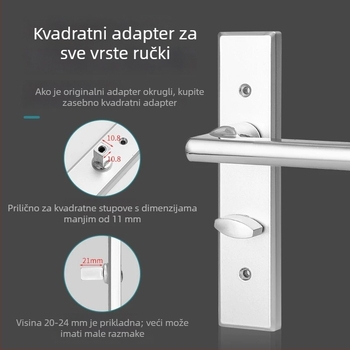 Kvaka za vrata s mehanizmom zaključavanja, od nehrđajućeg čelika, model ZH-BXGSB, za unutarnje sobne vrata, moderan i jednostavan stil