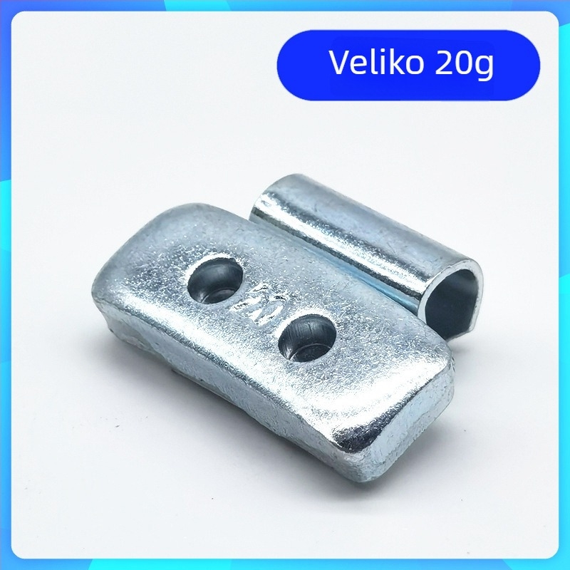 Skup blokova za balansiranje automobilskih guma s miješanima veličinama otvora, aluminijska legura i čelični kuki za felne