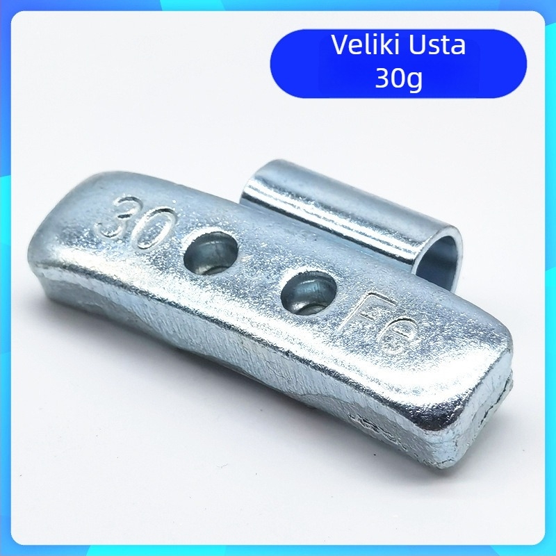 Skup blokova za balansiranje automobilskih guma s miješanima veličinama otvora, aluminijska legura i čelični kuki za felne