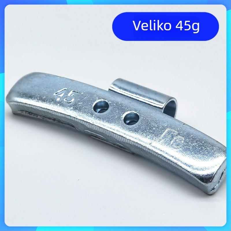 Skup blokova za balansiranje automobilskih guma s miješanima veličinama otvora, aluminijska legura i čelični kuki za felne