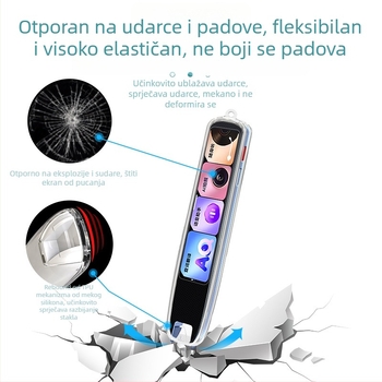 Xuanyue Prozirni TPU zaštitni poklopac za olovku za Youdao S7 Pro – pametni prijevodni olovka, otporan na habanje, prilagodljiv