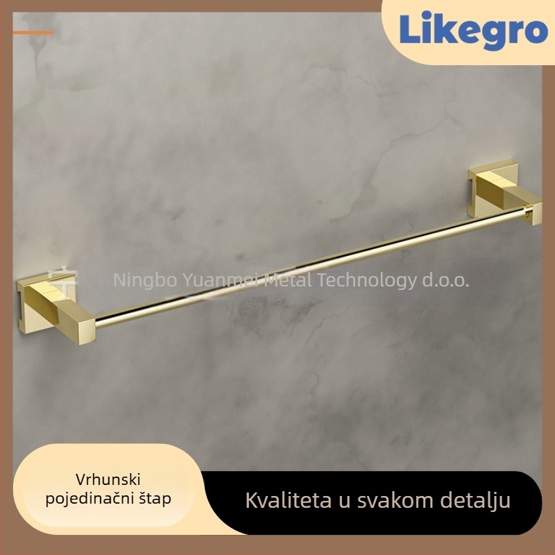 Držač za ručnike od aluminijske legure, zidni kupaonski set marke Lanke — pristupačan luksuz, setovi od 2 do 6 komada