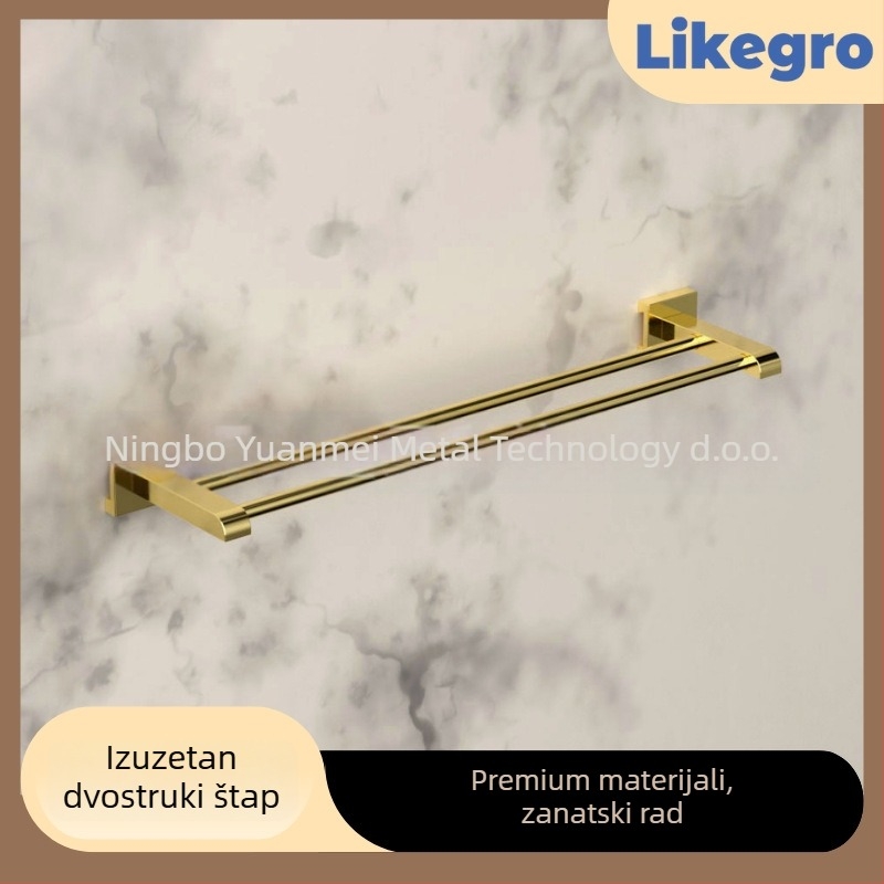 Držač za ručnike od aluminijske legure, zidni kupaonski set marke Lanke — pristupačan luksuz, setovi od 2 do 6 komada