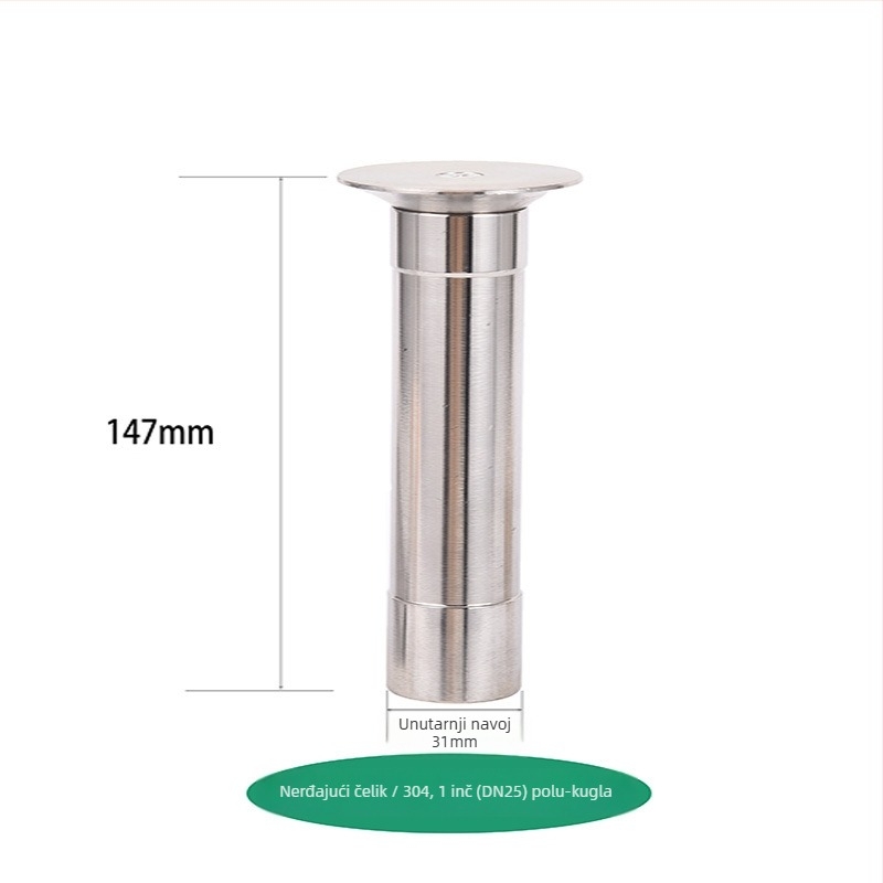 Fontana raspršiva glava – Podešavajuća gljiva-hemisferna forma, bakar i nehrđajući čelik, zidno prskanje, vrt i krajolik (Šifra 0200)