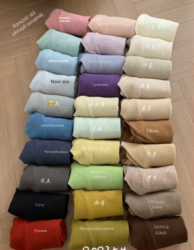 Pleteni džemper s visokim ovratnikom, slim fit, dugi rukavi, za gradski stil