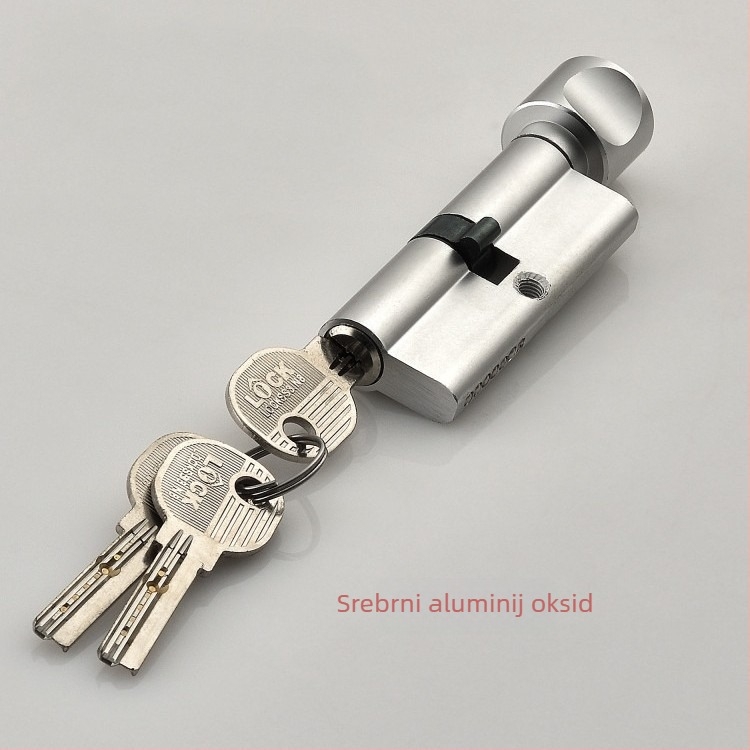 Cilindar zaključavanja za unutarnja drvena vrata — materijal: cinkova i aluminijska legura, težina 0,2 kg, stil moderni minimalistički