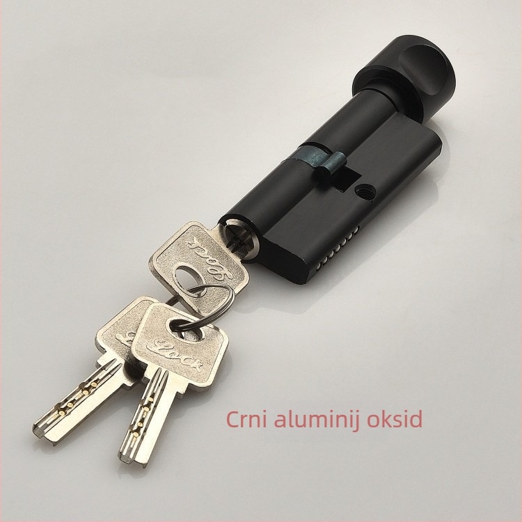 Cilindar zaključavanja za unutarnja drvena vrata — materijal: cinkova i aluminijska legura, težina 0,2 kg, stil moderni minimalistički