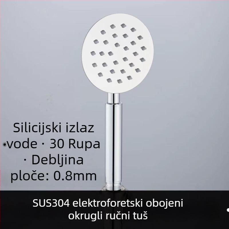 Gornja kišna tuš glava – 304 čelik, Top Spray, funkcija kiše, kvadratni univerzalni navoj