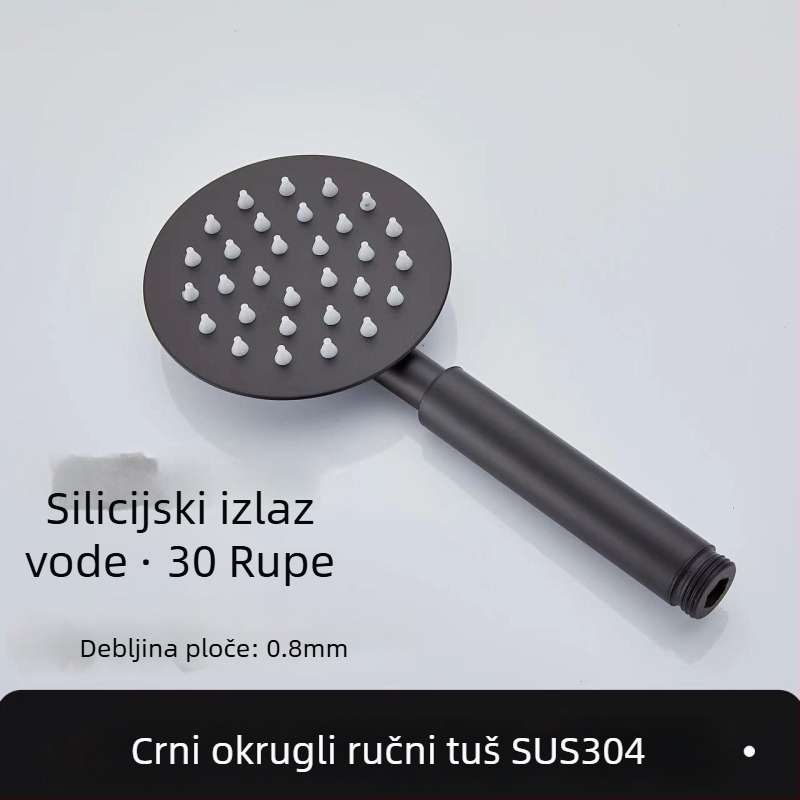 Gornja kišna tuš glava – 304 čelik, Top Spray, funkcija kiše, kvadratni univerzalni navoj