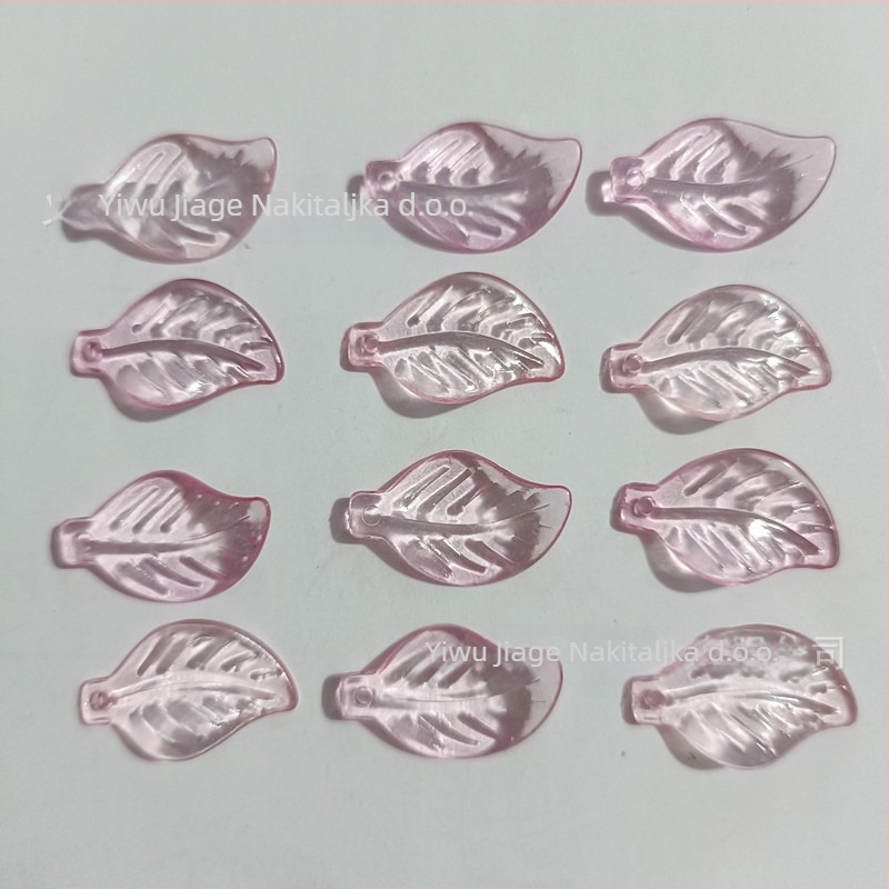 Pribor - Akrilne perle u obliku dinje s listnim uzorom, obojena površina