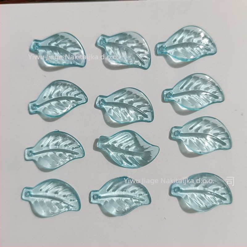 Pribor - Akrilne perle u obliku dinje s listnim uzorom, obojena površina