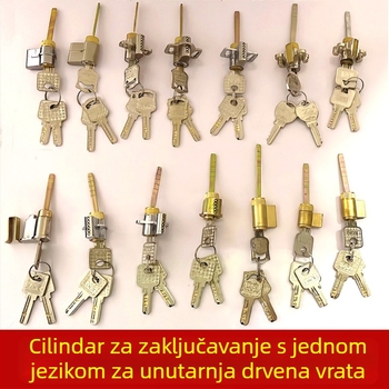 Cilindar za zaključavanje, posebno oblikovan elektronički cilindar za unutarnja vrata i hotelska vrata, cinkova legura