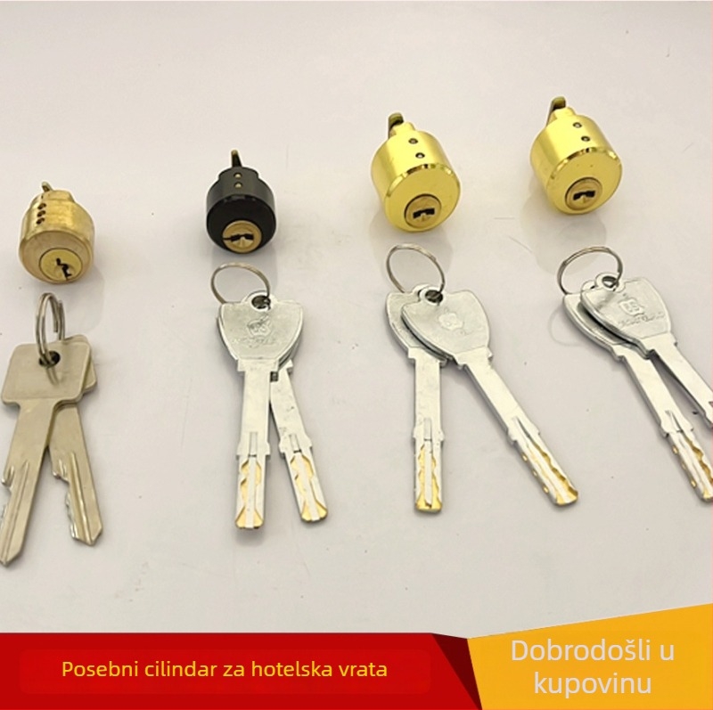 Cilindar za zaključavanje, posebno oblikovan elektronički cilindar za unutarnja vrata i hotelska vrata, cinkova legura