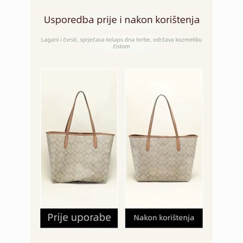 Unutarnji organizator za tote torbe – tijelo od filca, podstava od poliestera, jednobojni uzorak, ultra lagan, otporan na krađu, proširivo skladištenje za kućnu upotrebu