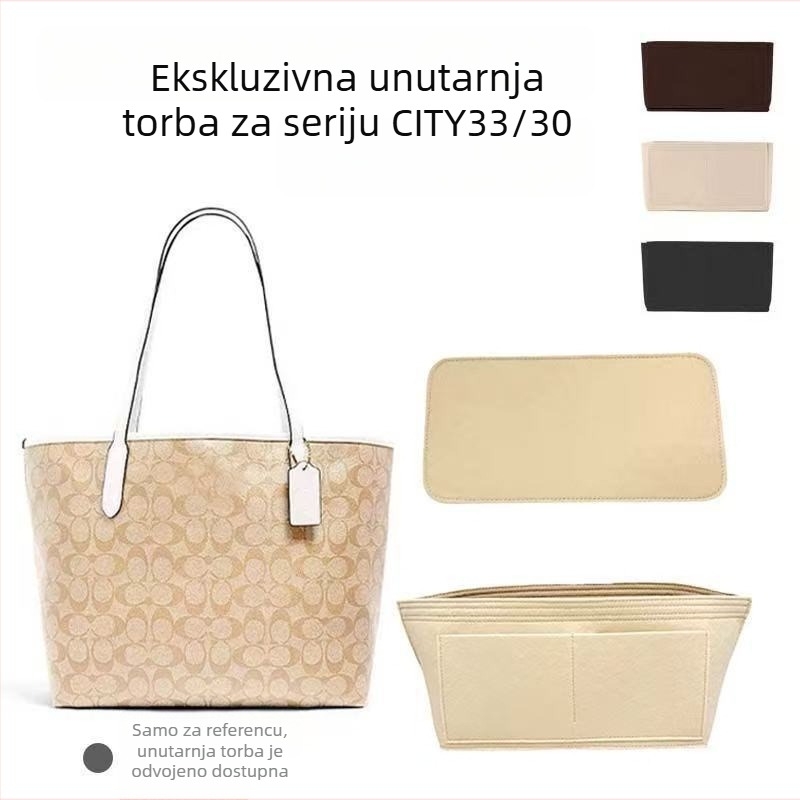 Unutarnji organizator za tote torbe – tijelo od filca, podstava od poliestera, jednobojni uzorak, ultra lagan, otporan na krađu, proširivo skladištenje za kućnu upotrebu