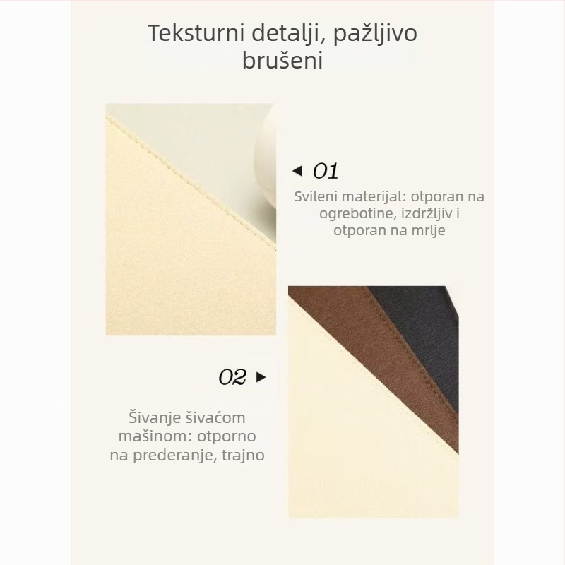 Unutarnji organizator za tote torbe – tijelo od filca, podstava od poliestera, jednobojni uzorak, ultra lagan, otporan na krađu, proširivo skladištenje za kućnu upotrebu