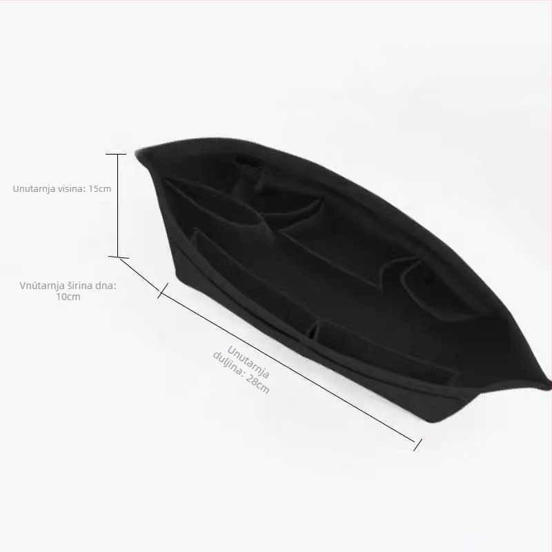 Unutarnji organizator za tote torbe – tijelo od filca, podstava od poliestera, jednobojni uzorak, ultra lagan, otporan na krađu, proširivo skladištenje za kućnu upotrebu