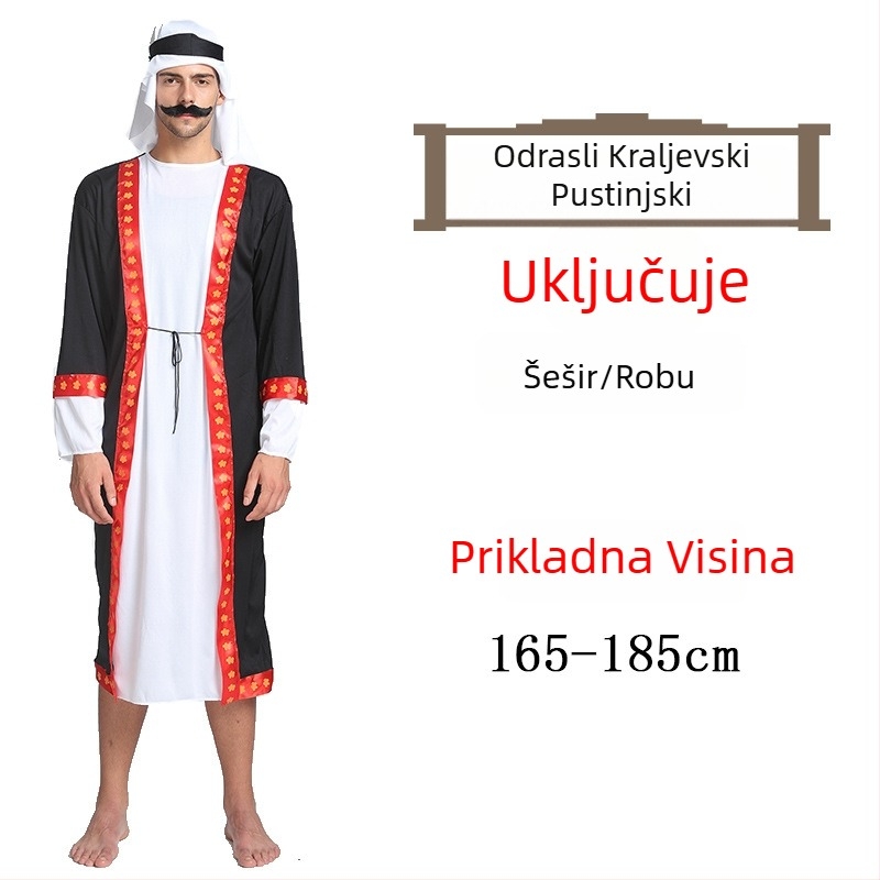 Halloween Ball kostim – Arapska roba u stilu Saud-Dubaj, za žene – Poliester; glavni materijal acetat 100% – Proljeće 2023