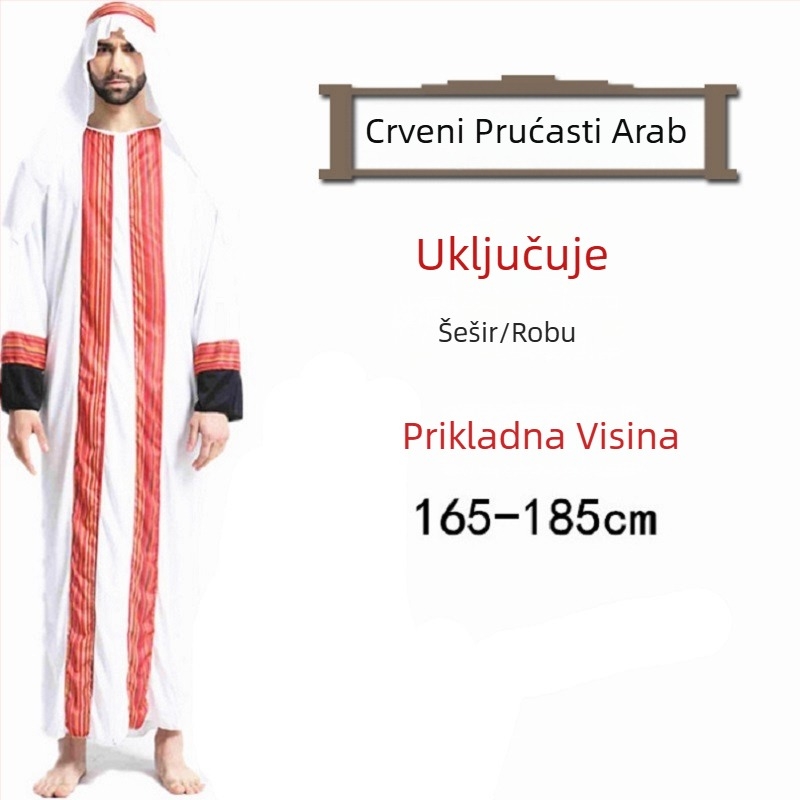 Halloween Ball kostim – Arapska roba u stilu Saud-Dubaj, za žene – Poliester; glavni materijal acetat 100% – Proljeće 2023