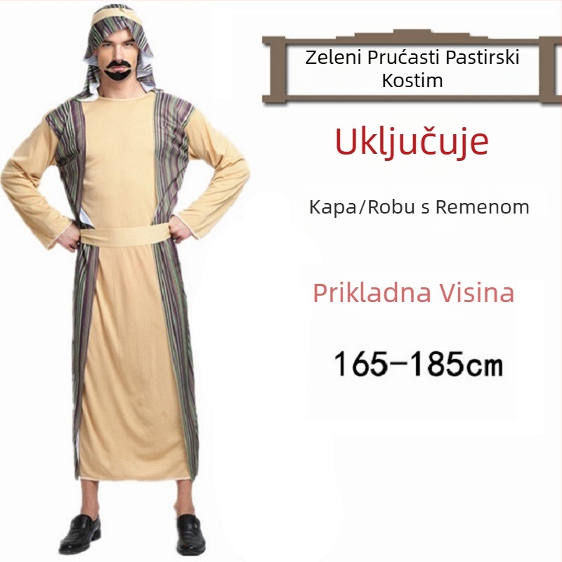 Halloween Ball kostim – Arapska roba u stilu Saud-Dubaj, za žene – Poliester; glavni materijal acetat 100% – Proljeće 2023