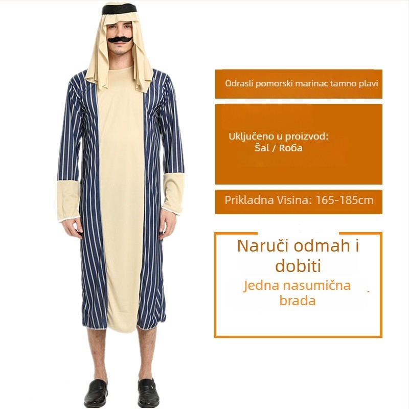 Halloween Ball kostim – Arapska roba u stilu Saud-Dubaj, za žene – Poliester; glavni materijal acetat 100% – Proljeće 2023