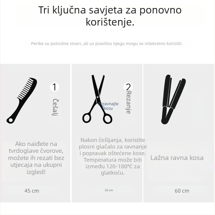 Yuxinde komad perike, ravna kosa, srednje razdvojene fringe, lagani clip-on produžni dio za volumen, vlakna visoke temperature