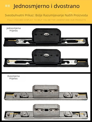 Kutija za zaključavanje od aluminijske legure za kasetne prozore, prijenosno tijelo zaključavanja, teleskopški cilindar zaključavanja i spojni blokovi