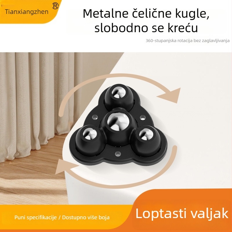 Ringing Mini tihe kotačiće za namještaj (ABS + nehrđajući čelik)