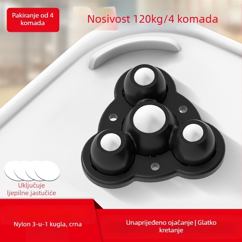 Ringing Mini tihe kotačiće za namještaj (ABS + nehrđajući čelik)