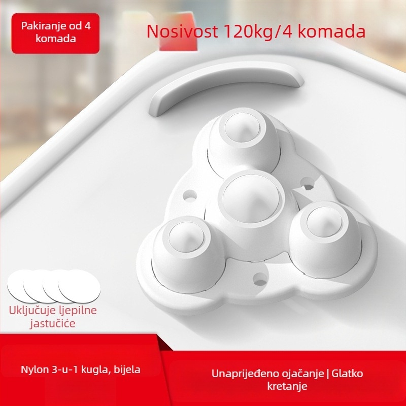 Ringing Mini tihe kotačiće za namještaj (ABS + nehrđajući čelik)
