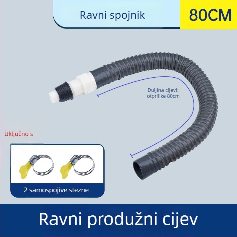 Odvodna cijev za perilicu rublja, Y-oblik grananja, produžni crijevo s tri kraja, spoj za podni odvod (Brand: druga; Certifikacija: Nijedna; Materijal: Default items; Stil: Moderno i minimalističko)