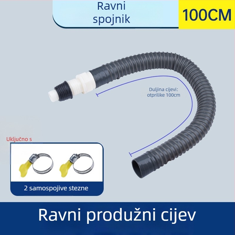 Odvodna cijev za perilicu rublja, Y-oblik grananja, produžni crijevo s tri kraja, spoj za podni odvod (Brand: druga; Certifikacija: Nijedna; Materijal: Default items; Stil: Moderno i minimalističko)